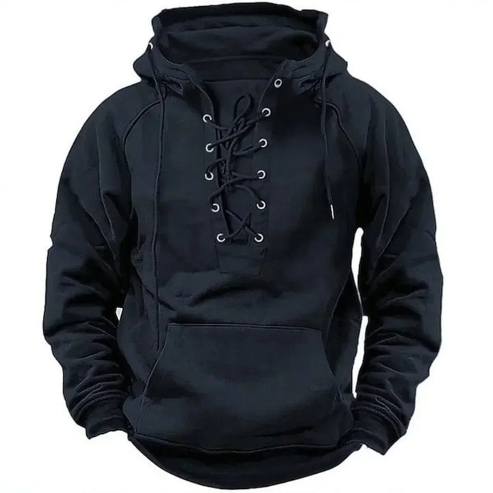 Aksel™ – Snøring Hettefleece Pullover Hoodie