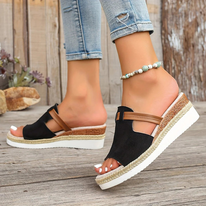 Elena™ – Boho Trykte Plattform Sandlettinger