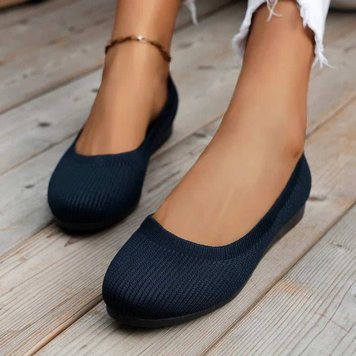 Tuva™ – | Strikkede Slip-On Komfort Ballettsko
