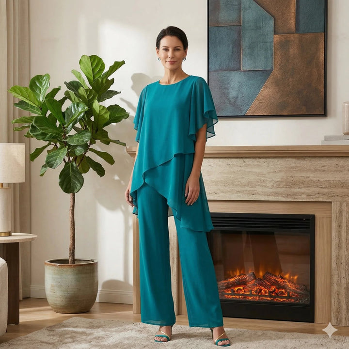 Oda™ – Asymmetrisk Lagdelt Loungewear Sett