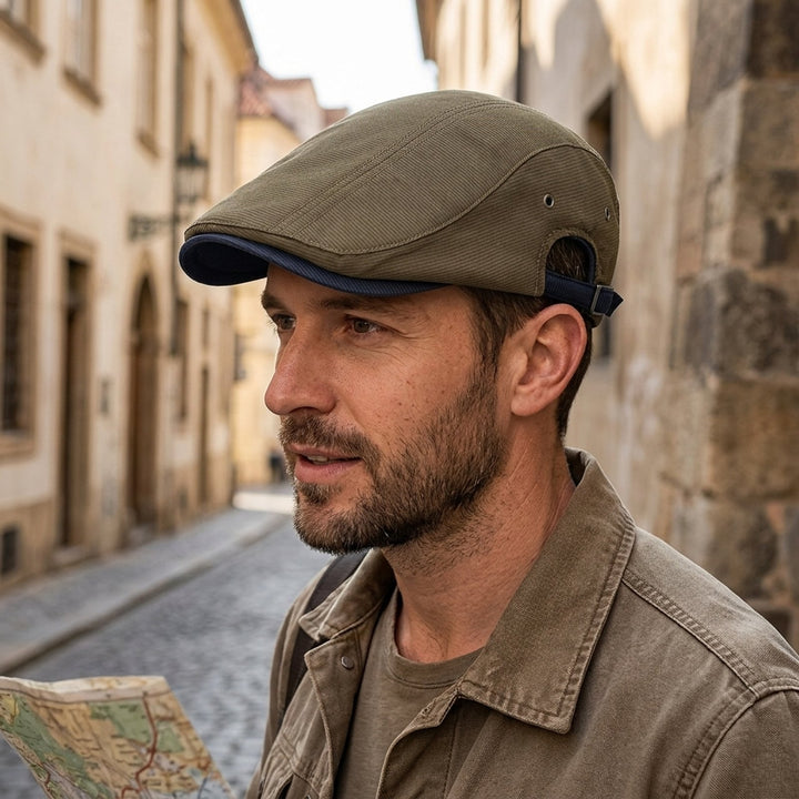 Rikke™ – Justerbar Stripete Flat Cap