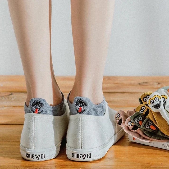 HappyFeet™ – Broderte karaktersokker ankel 10-pack