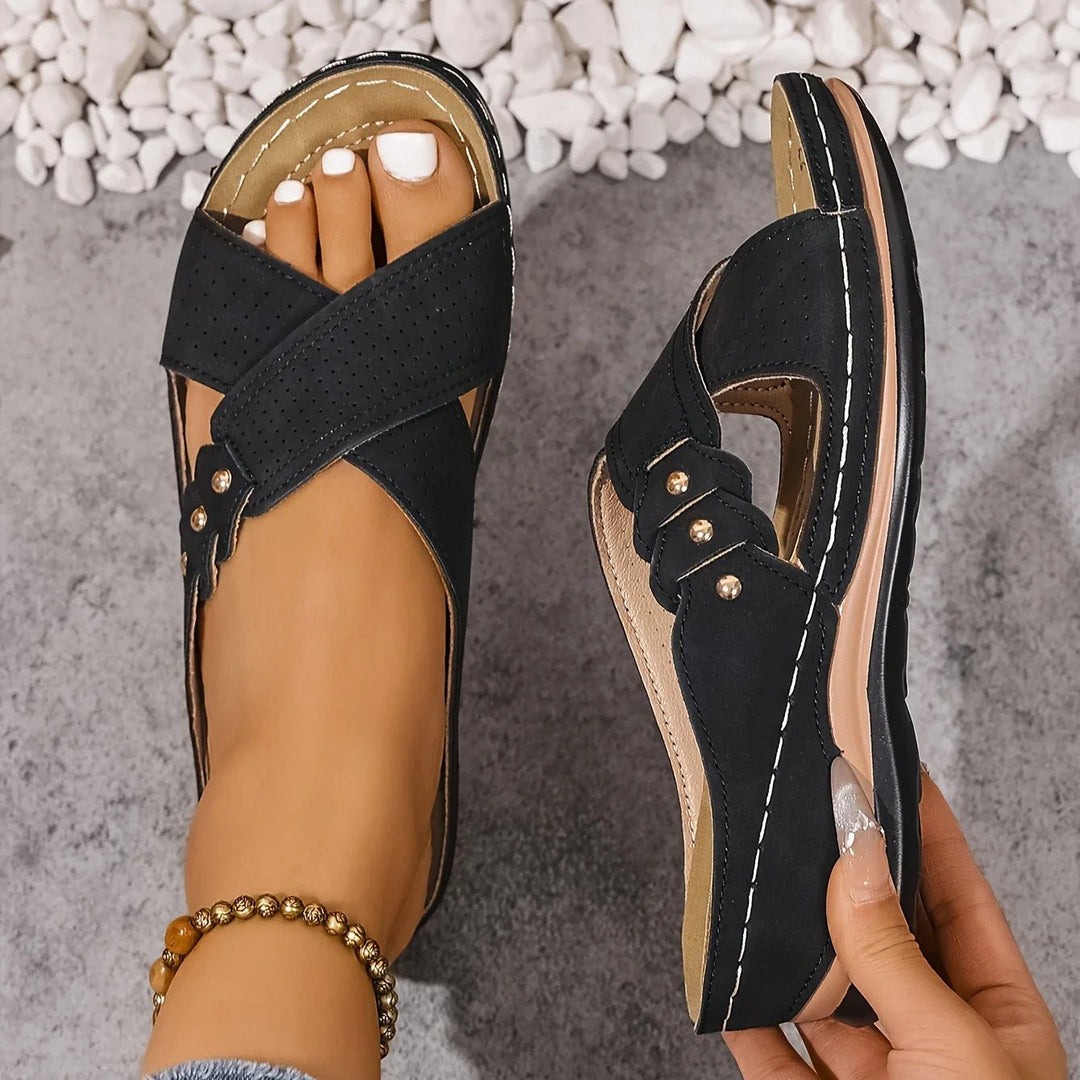 Fiona™ – Ortopediske polstrede kile-sandaler
