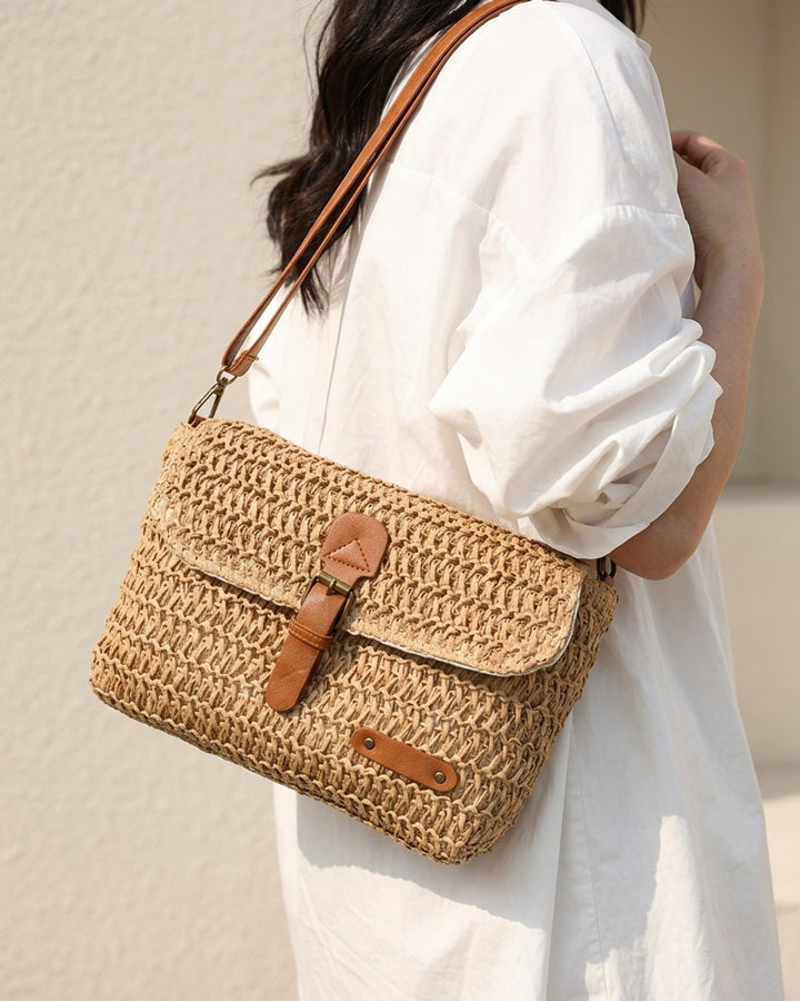 Mette™ – Vevd Spenne Flap Crossbody Bag