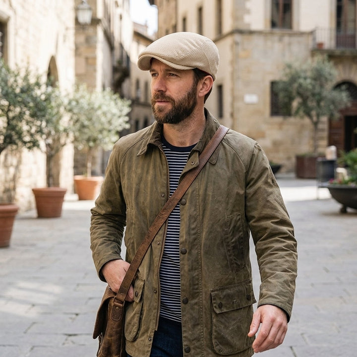 Leon™ – Ribbete Strukturet Lavprofil Flat Cap