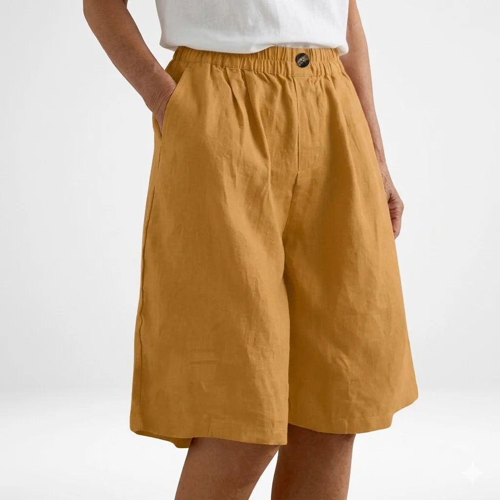 Trine™ – Vidbenet elastisk liv sommershorts