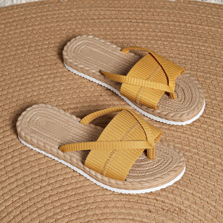 Johanne™ – Antiskli Woven Cross-Strap Sandaler