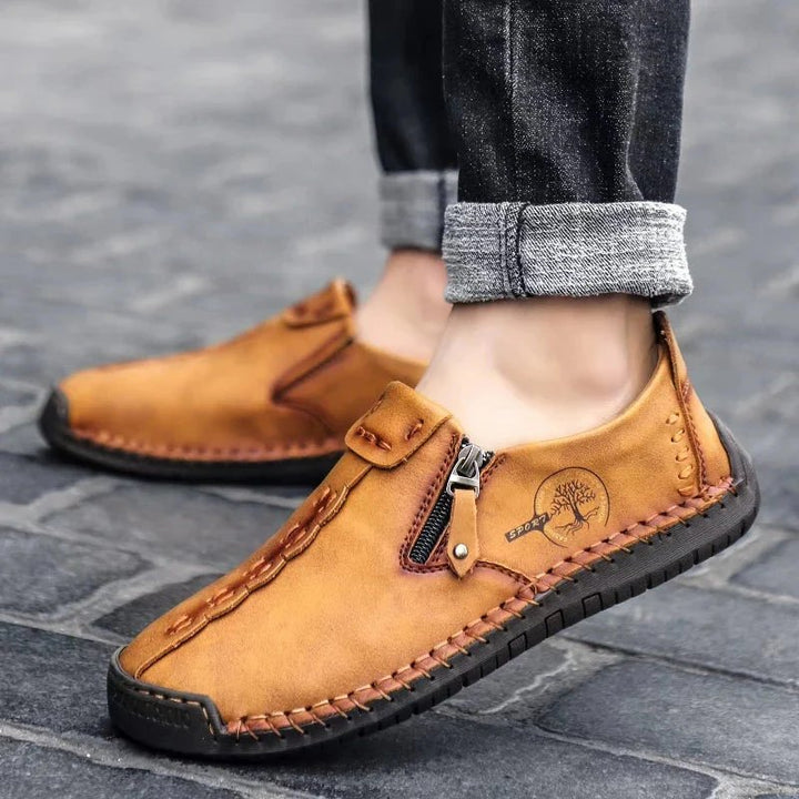 Tor™ – Håndsydd Slip-On Loafers med Sidelukking