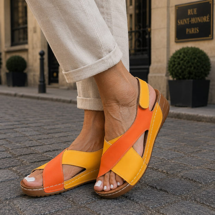 Sanne™ – Ortopediske Polstrede Kile Sandaler