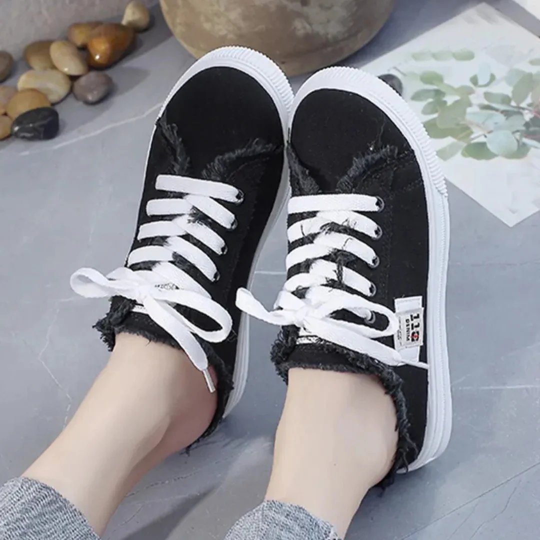 Karin™ – Slitt Snortopp Slip-On Mule Sneakers