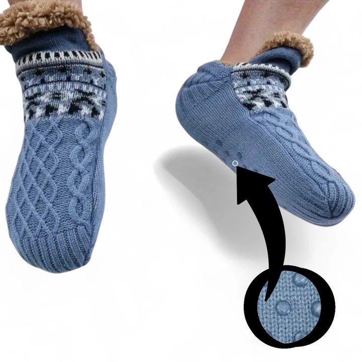 CozySocks™ – Nordisk Strikk Anti-Sklisokk med Fleeceforing