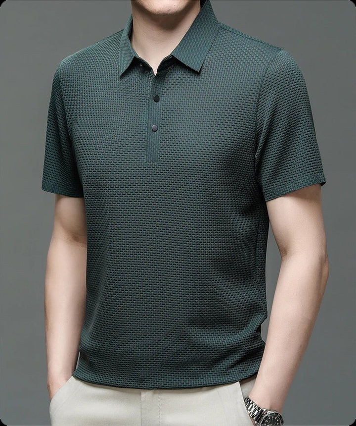 Theo™ – Pustende Mesh Teksturert Polo Skjorte