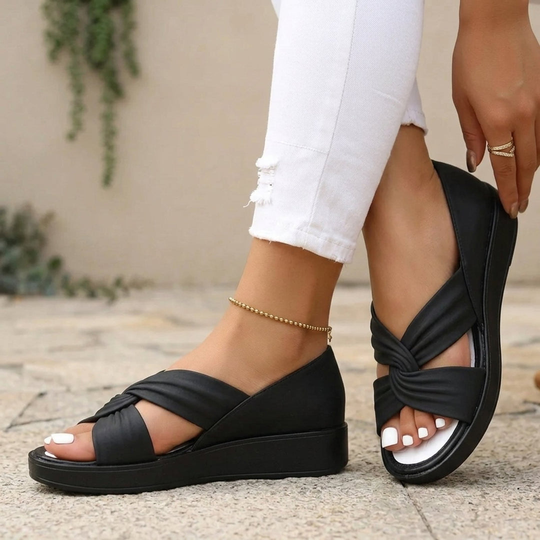 Dorthe™ – Ortopediske Tverrrem Sandaler med Komfort
