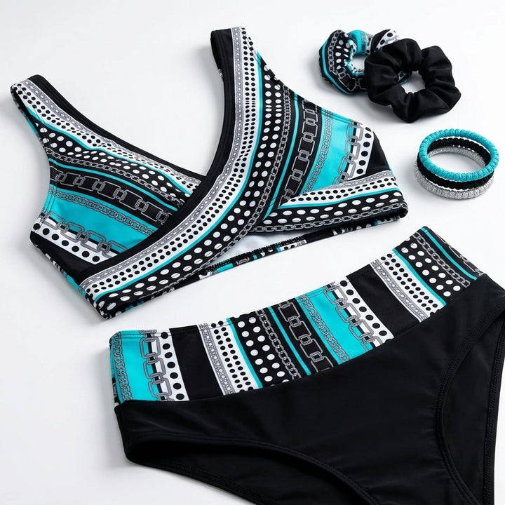 Iselin™ – Høyhansen Krysser-Fron Bikini Sett
