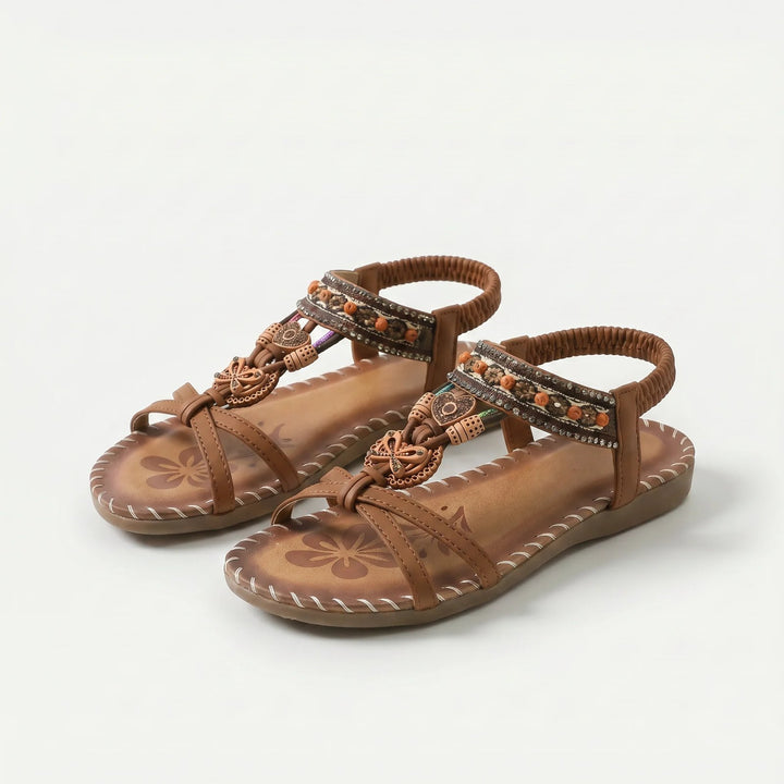 Kathrine™ – Perlebesatte Ankelrem Ortopediske Flate Sandaler