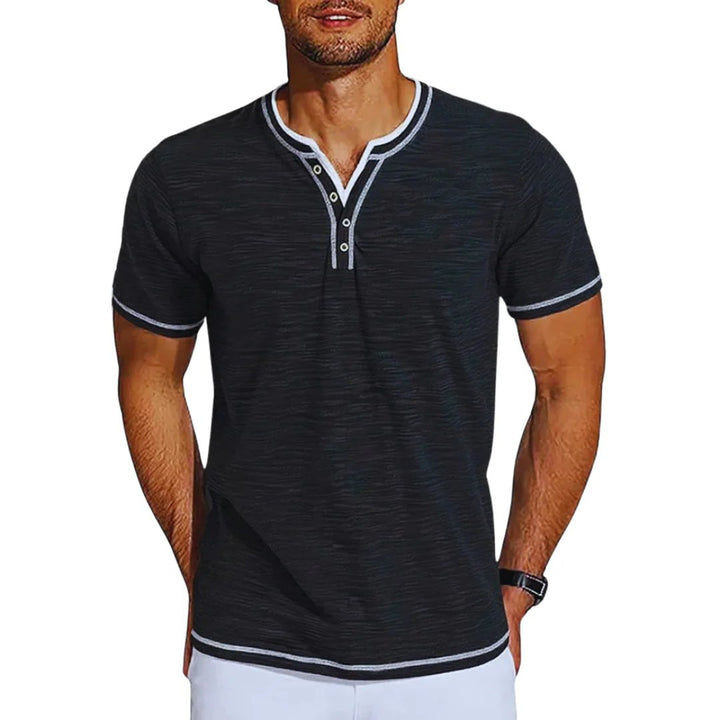 Adrian™ – Henley Kortermet Uformell T-skjorte