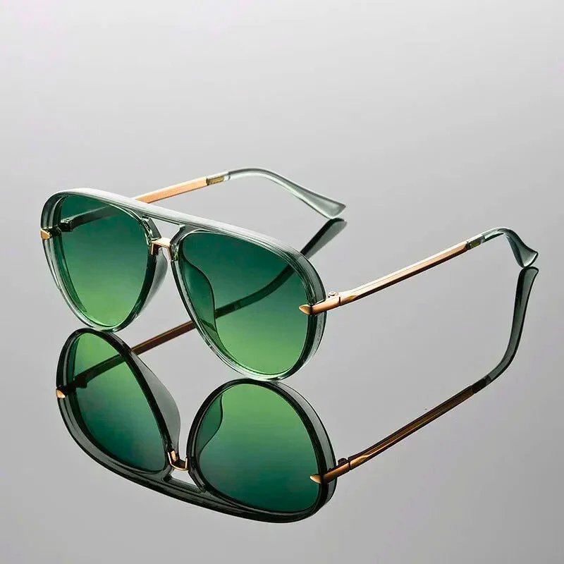 Mari™ – Retro Dobbel-Bro Aviator Solbriller