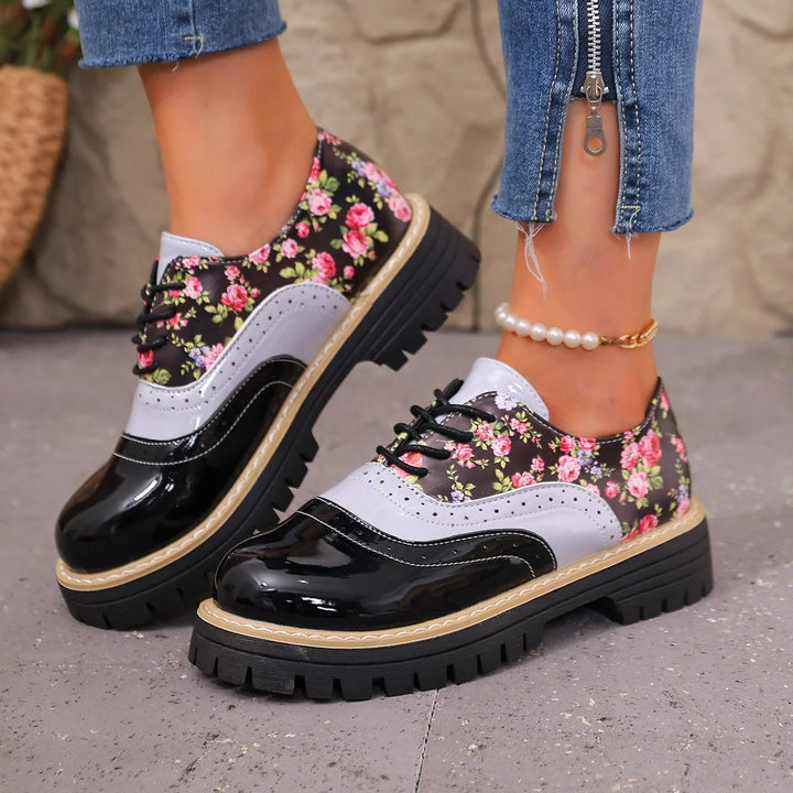 Signe™ – Blomster Spenne-Plattform Brogues
