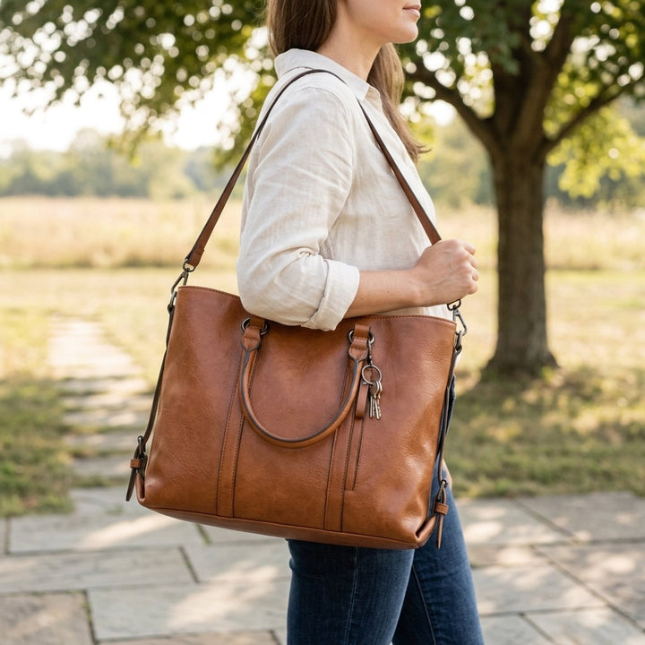 Ella™ – Flere Kompartments Strukturert Tote Bag