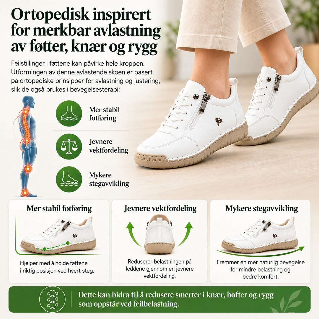 OrthoFit™ – Ergonomiske Polstrede Sneakers med Sideglidelås