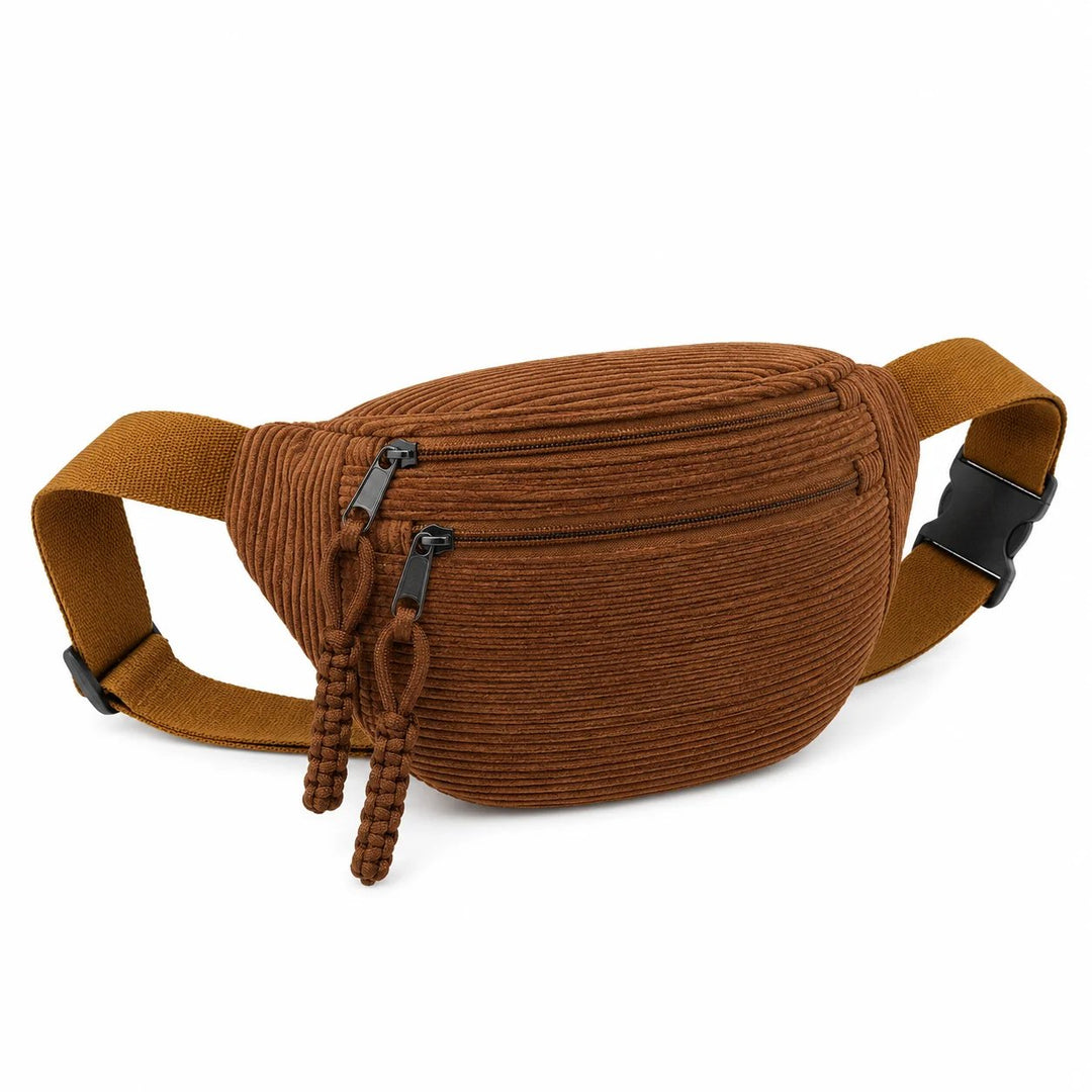 Sunniva™ – Ribbete Justerbar Crossbody Belteveske