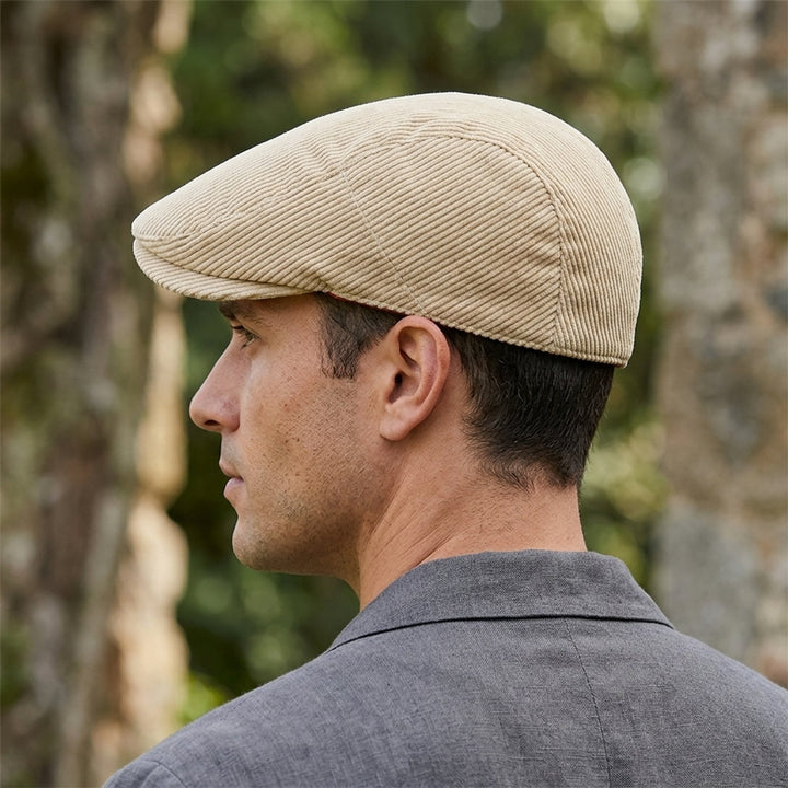 Leon™ – Ribbete Strukturet Lavprofil Flat Cap