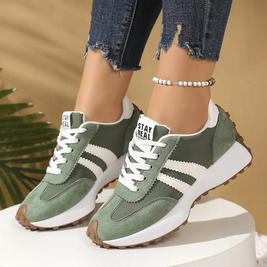 Emma™ – Snørebånd Striped Platform Sneakers