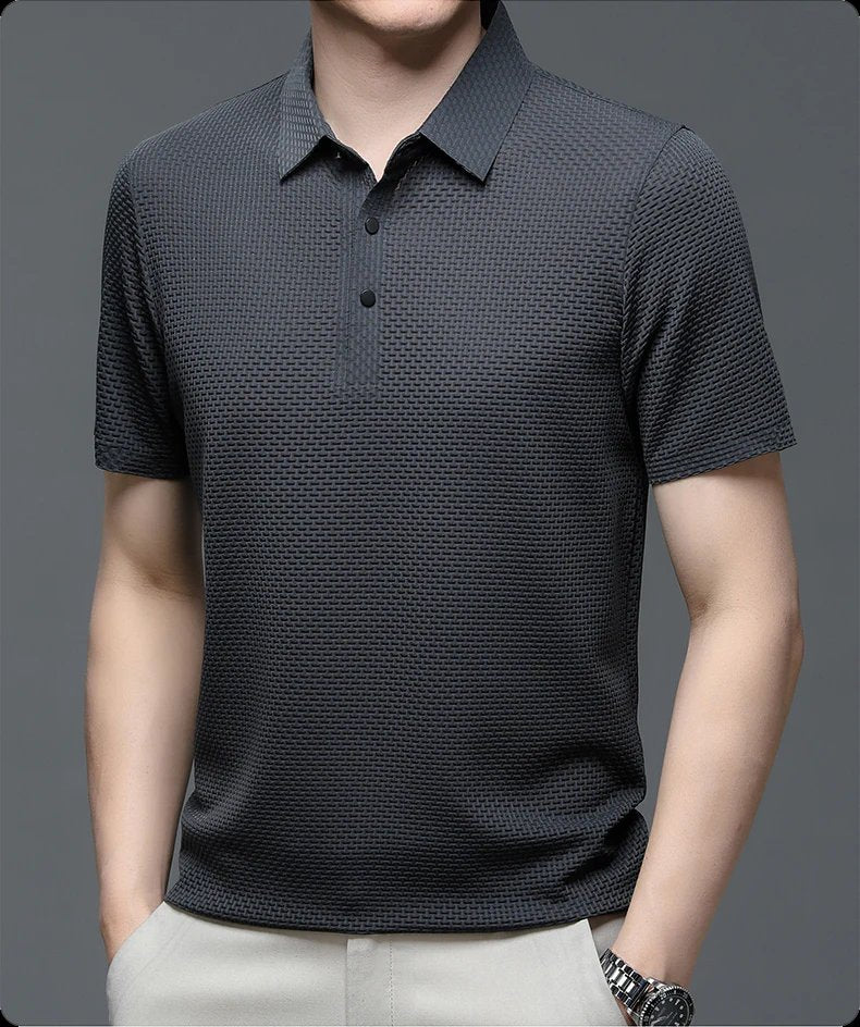 Theo™ – Pustende Mesh Teksturert Polo Skjorte