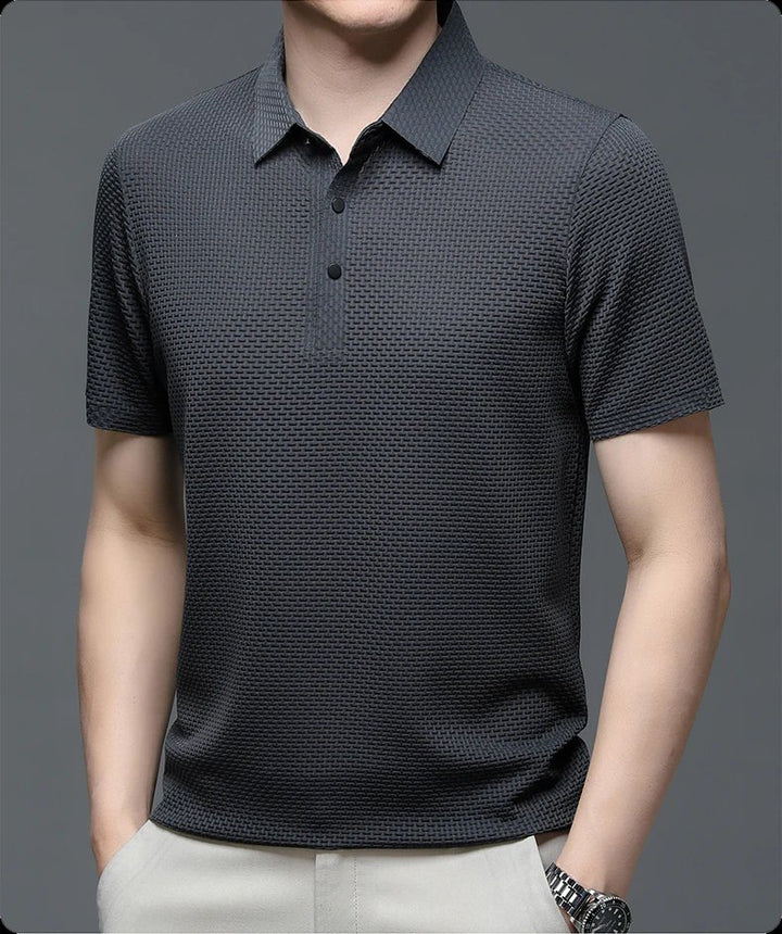 Theo™ – Pustende Mesh Teksturert Polo Skjorte