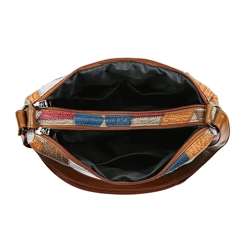 Annika™ – Geometrisk Patchwork Crossbody Skulderveske