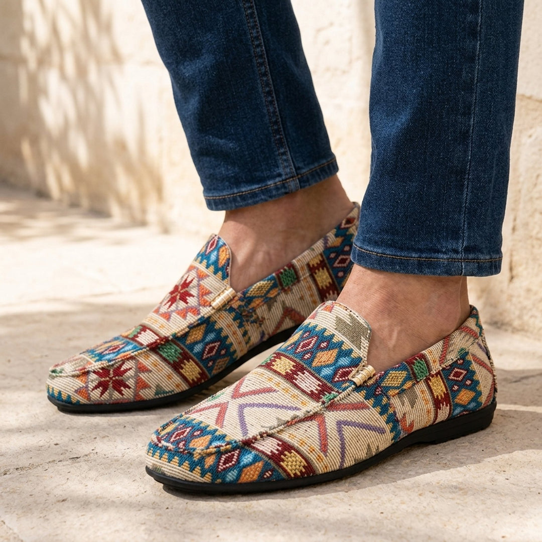 Mathias™ – Aztek trykk Slip-On Komfort Loafers