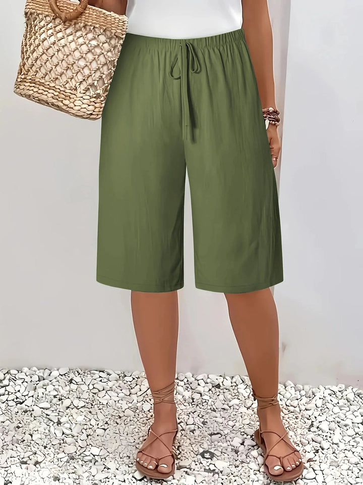 Astrid™ – | Drawstring Vide Bermuda Shorts