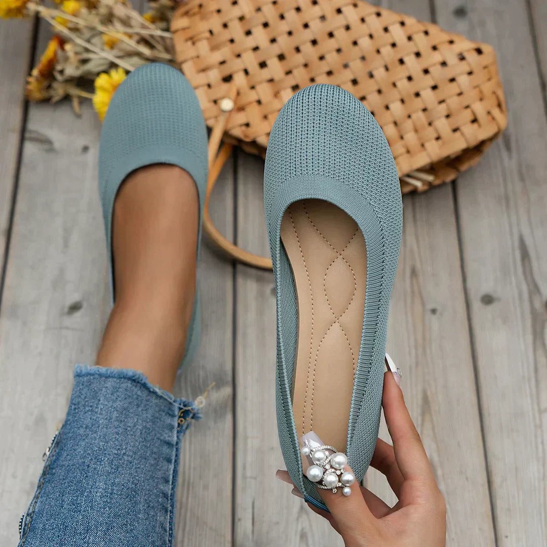 Tuva™ – | Strikkede Slip-On Komfort Ballettsko