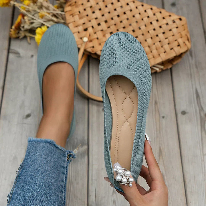 Tuva™ – | Strikkede Slip-On Komfort Ballettsko