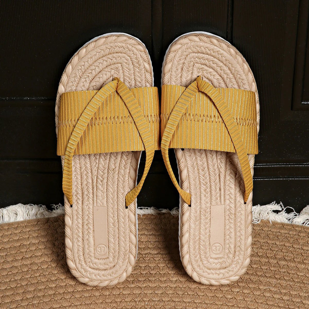 Johanne™ – Antiskli Woven Cross-Strap Sandaler