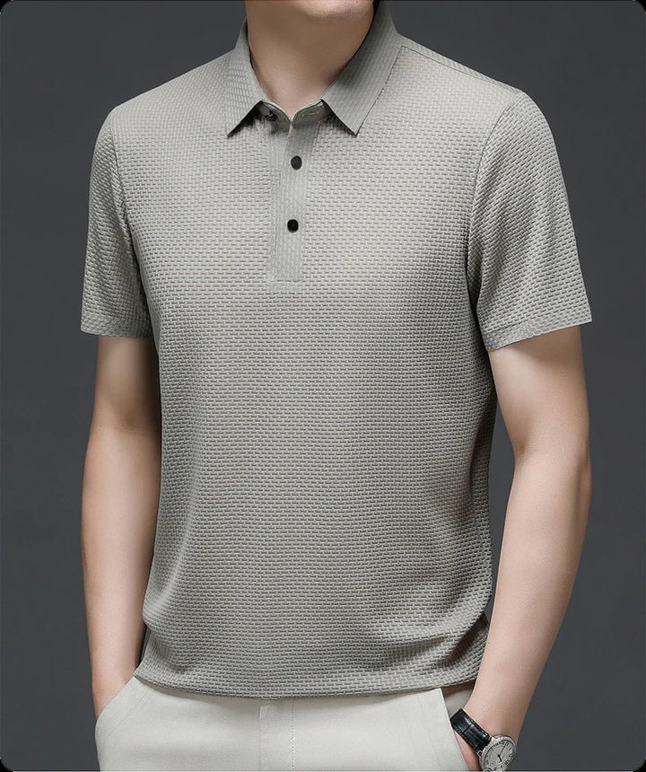 Theo™ – Pustende Mesh Teksturert Polo Skjorte