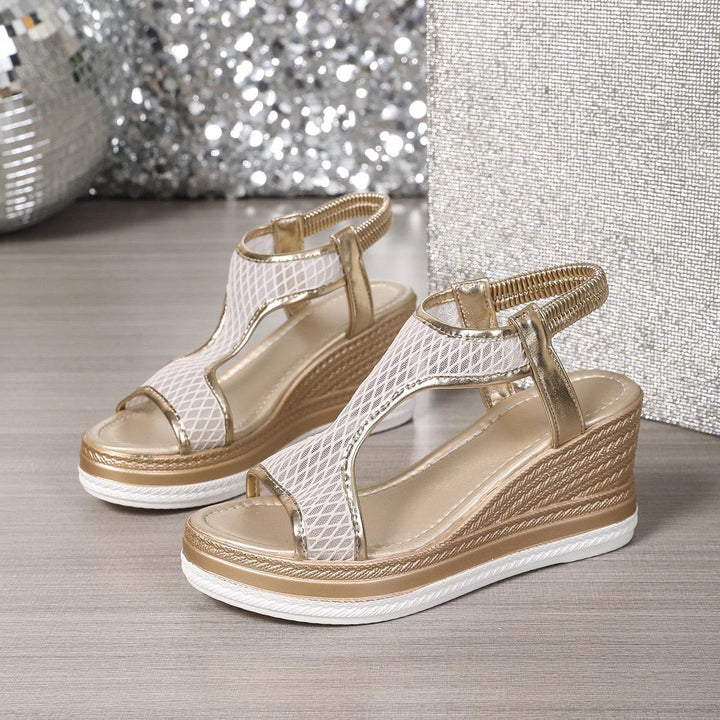 Thilde™ – Pustende Nett Seilfottau Wedge Sandaler
