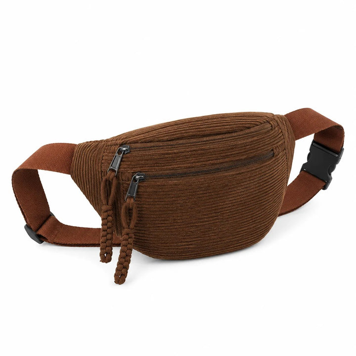Sunniva™ – Ribbete Justerbar Crossbody Belteveske