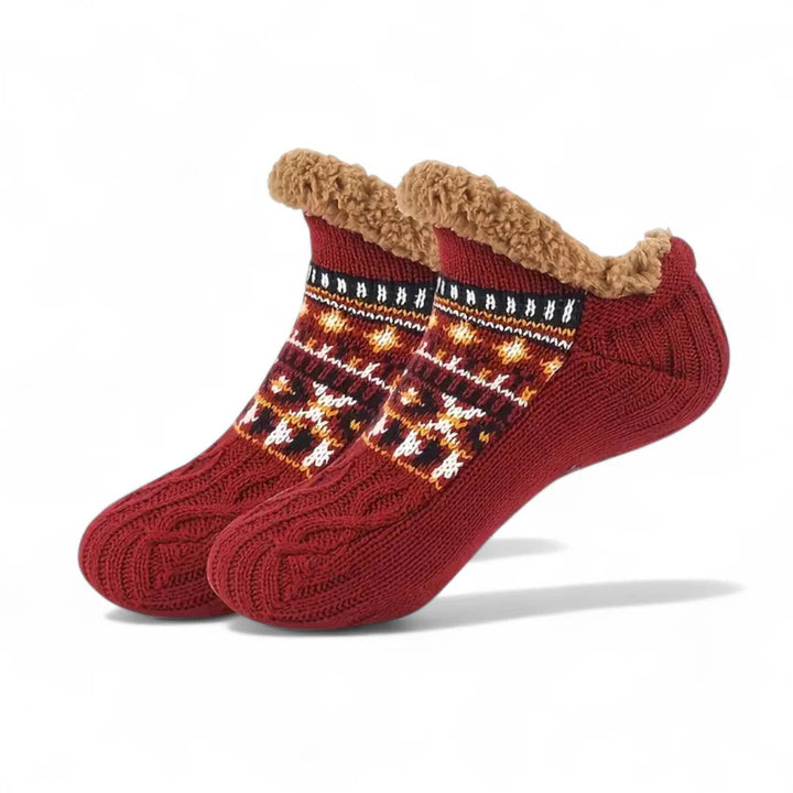 CozySocks™ – Nordisk Strikk Anti-Sklisokk med Fleeceforing
