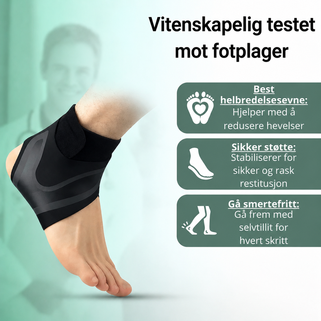 FootRelief™ – Justerbart Kompresjonsankelstøttebandasje