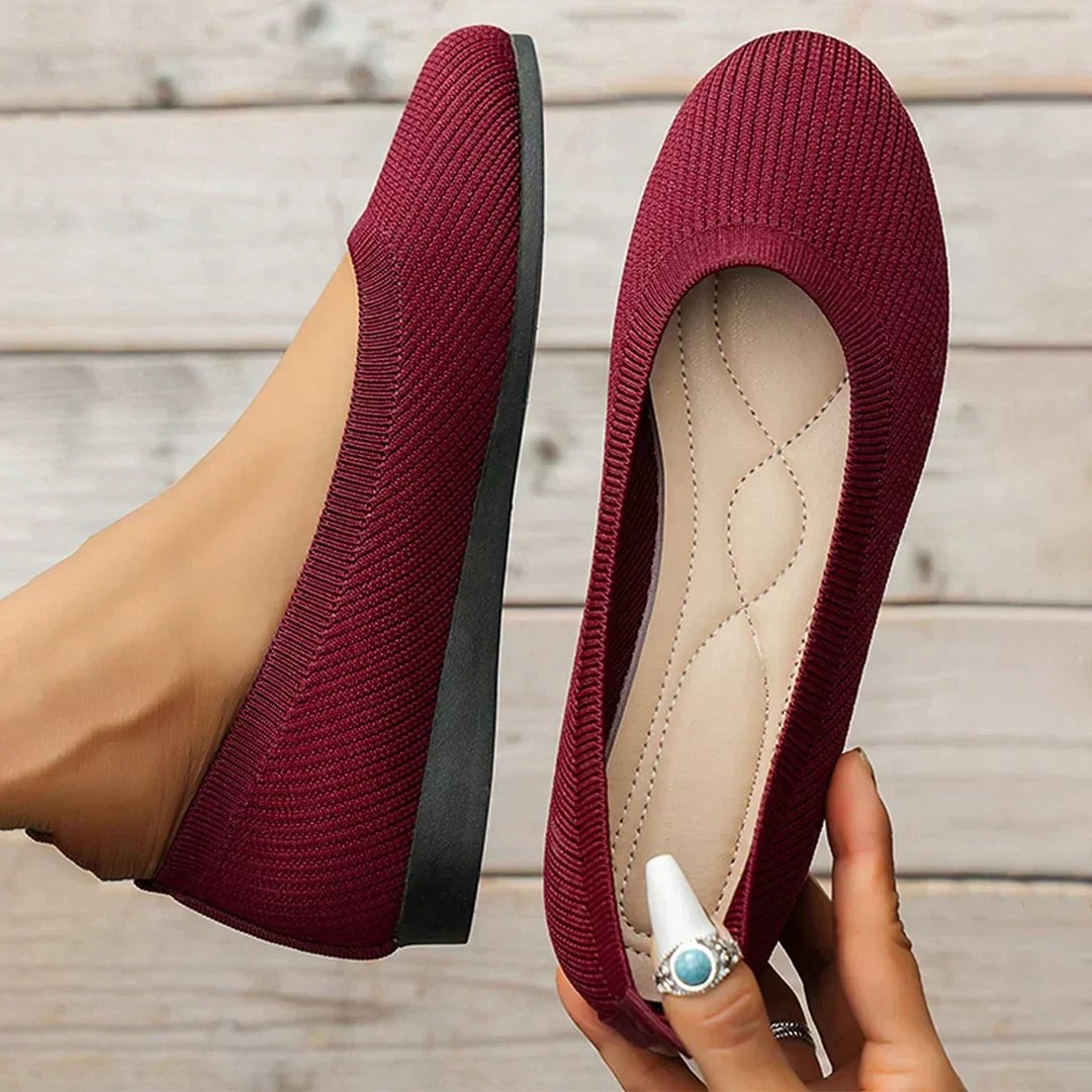 Tuva™ – | Strikkede Slip-On Komfort Ballettsko
