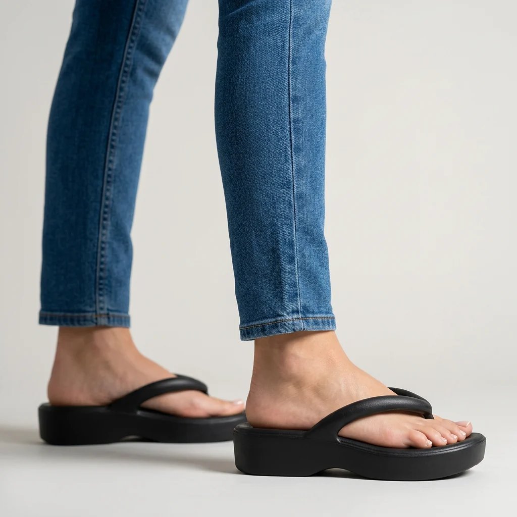 Aurelia™ – Polstrede Plattform Tanga Sandaler