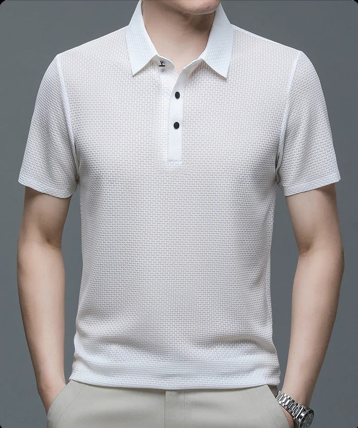 Theo™ – Pustende Mesh Teksturert Polo Skjorte