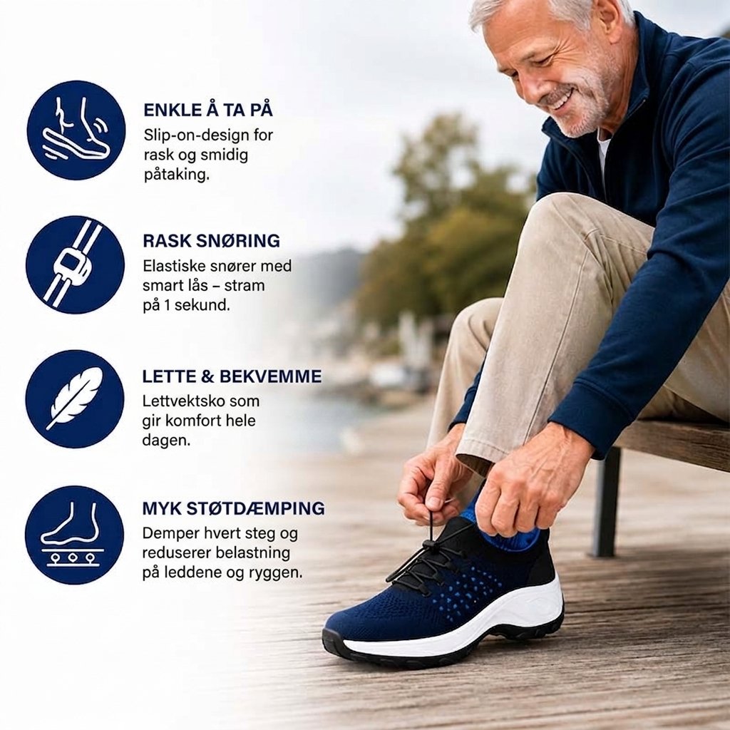 ErgoLite™ – Polstrede Slip-On Gåesko
