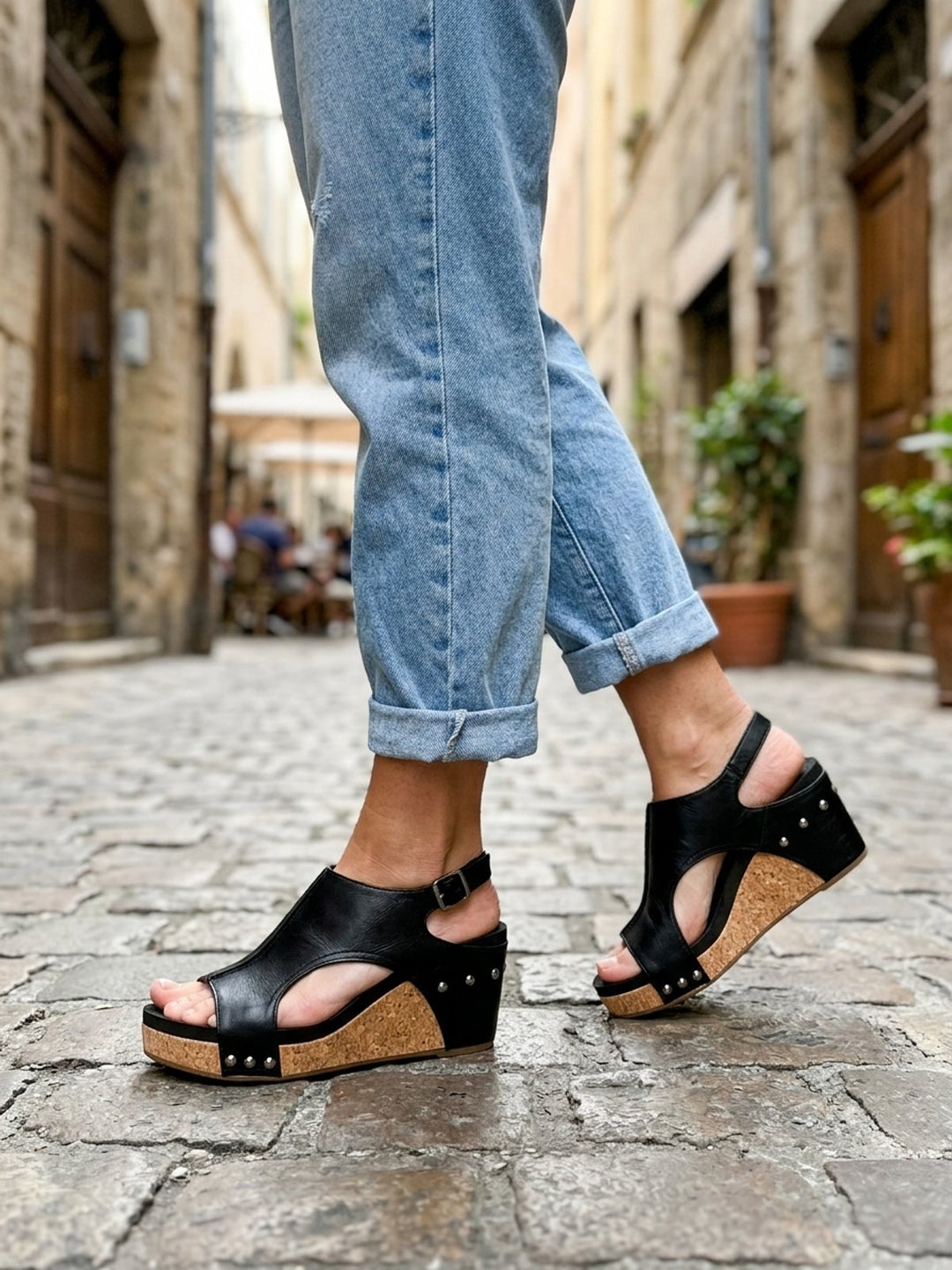 Annika™ – Spiked Platå Sandaler
