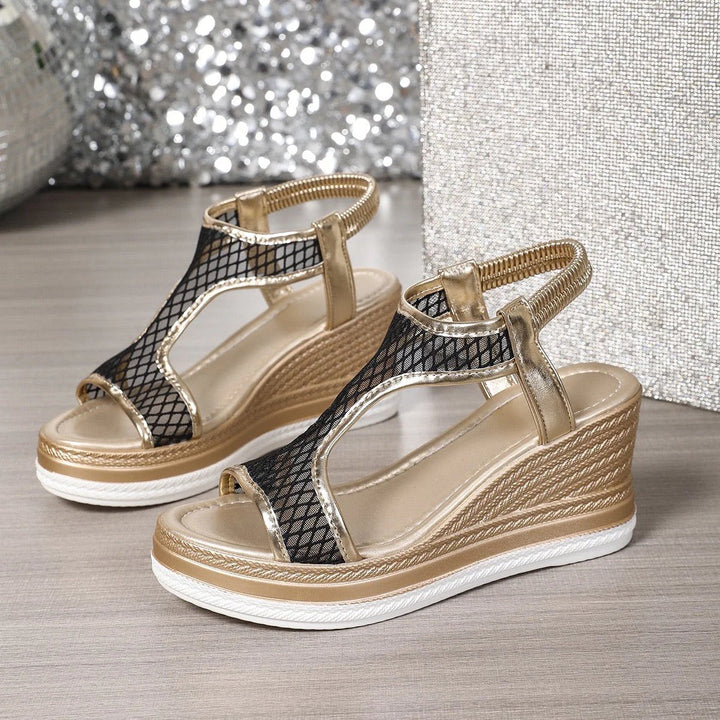 Thilde™ – Pustende Nett Seilfottau Wedge Sandaler