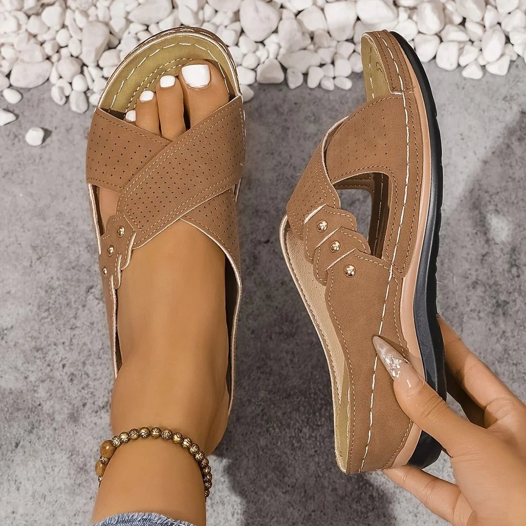 Fiona™ – Ortopediske polstrede kile-sandaler