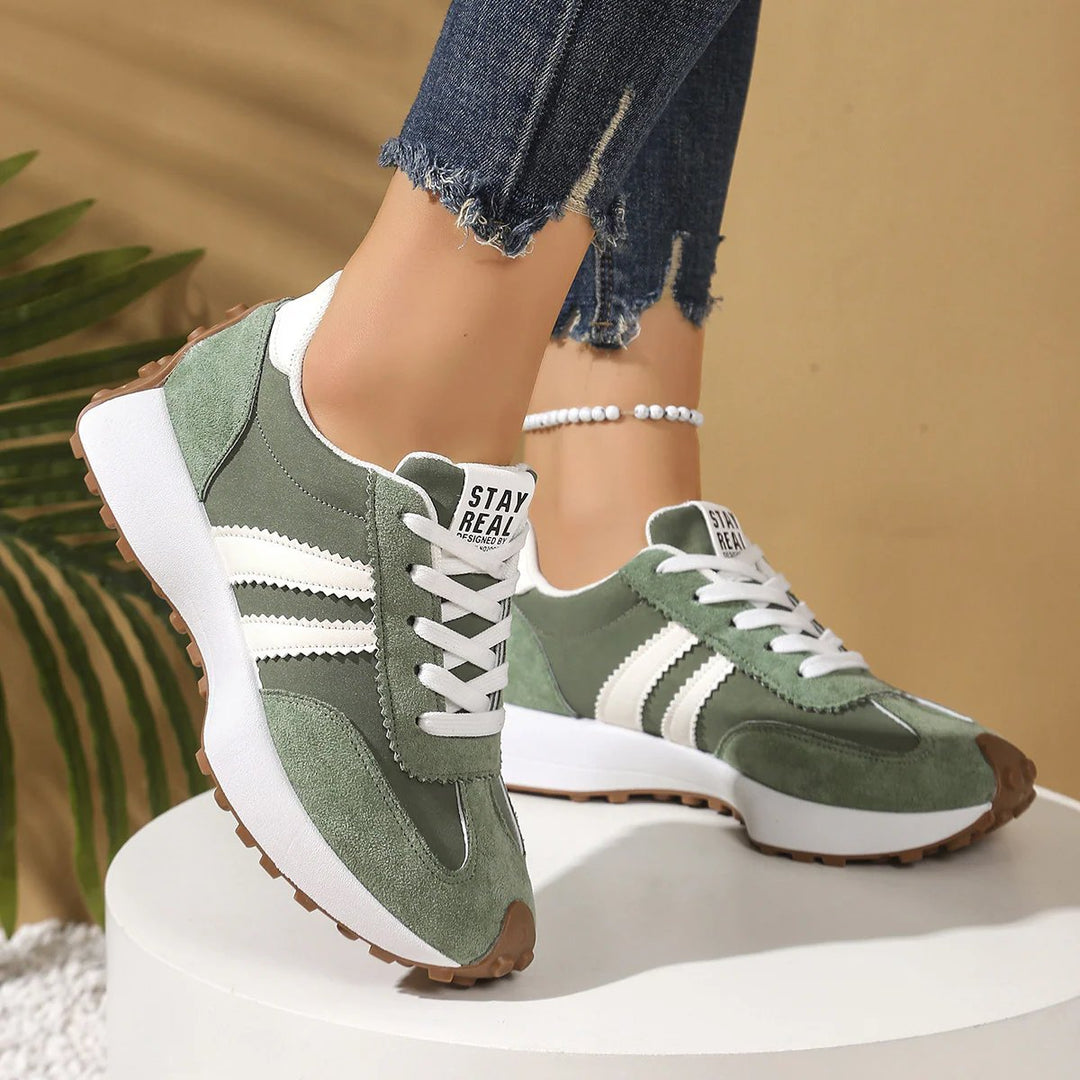Emma™ – Snørebånd Striped Platform Sneakers