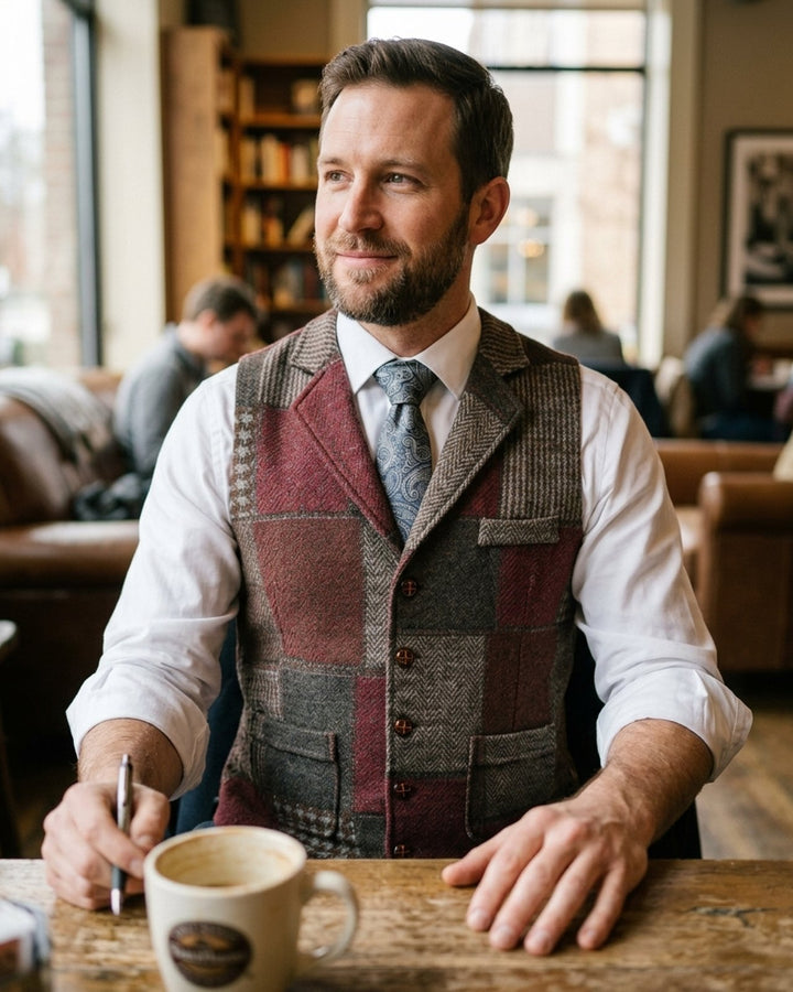 Finn™ – Patchwork Herringbone Tilpasset Vest