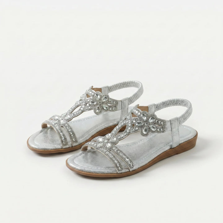 Synne™ – Rhinestone dekorert ortopedisk flate sandaler
